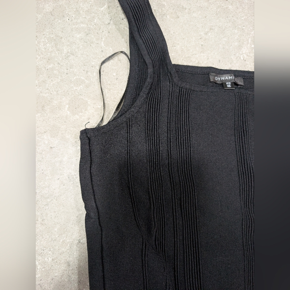 Dynamite Black Ribbed Tank Top - Picture 3 of 5